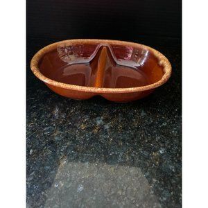 Hull Pottery Company USA Divided Dish, Oven Proof